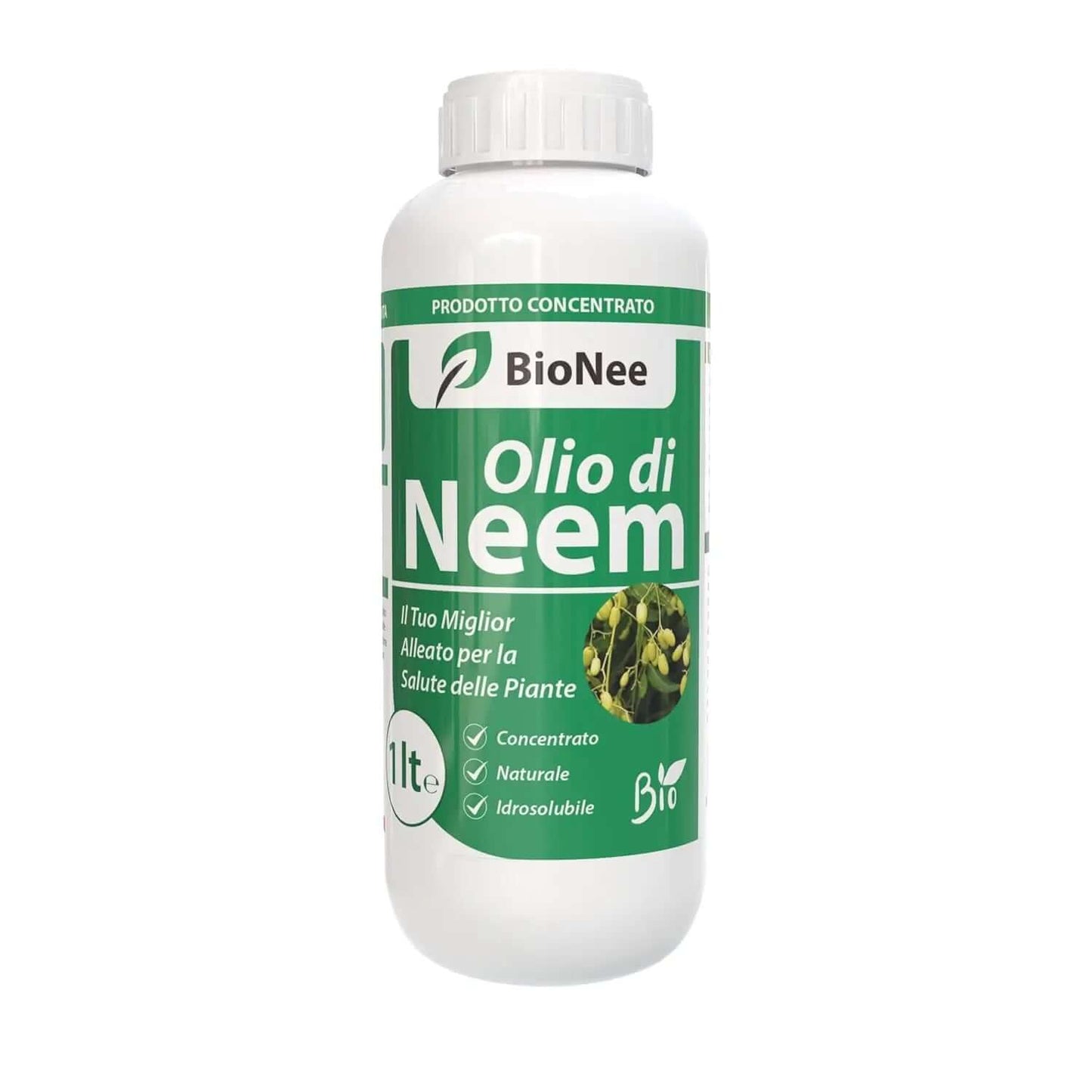 Bionee - Olio di Neem - insetticida naturale biologico solubile in acqua (1 litro) Verdecobre