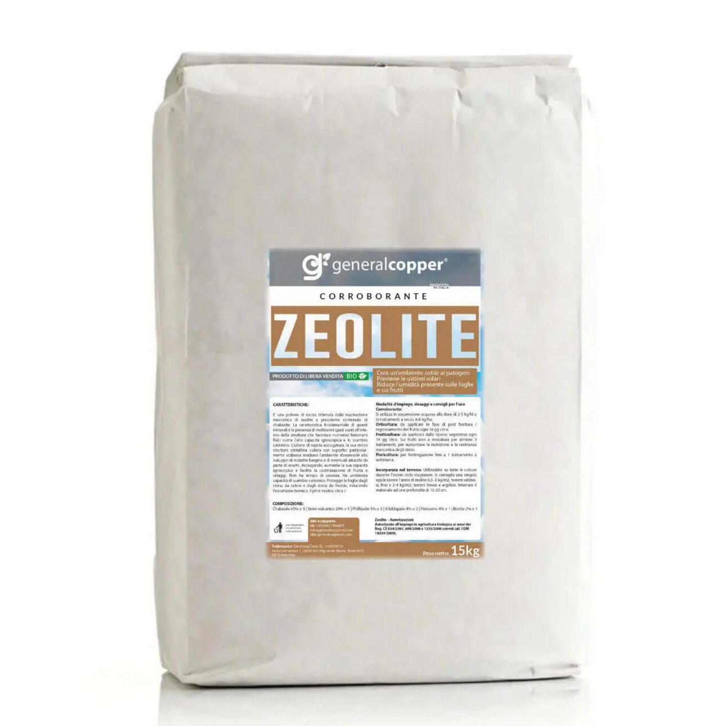 ZEOLITE Potenzia le Difese naturali IN POLVERE PURA ULTRA MICRONIZZATA 20MY KG10