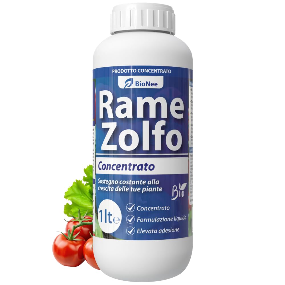 Rame Zolfo Nano Concentrato – Concime Inorganico Liquido-Gel a Base di Rame e Zolfo per Orto e Giardino