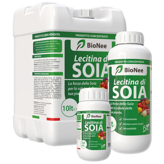 Lecitina di Soia 1L – Sostanza di Base Naturale | Concentrato Idrosolubile per Uso Agricolo | Barriera Protettiva contro Funghi | Per piante da frutto, ortive e ornamentali 