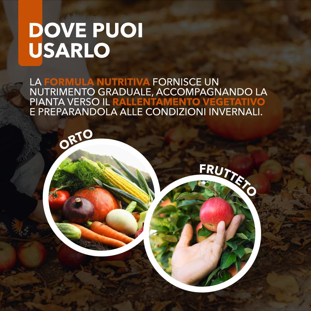 BioNee Concime per Autunno NPK 12-12-17 – Granulare a Lento Rilascio per Orto e Frutteto