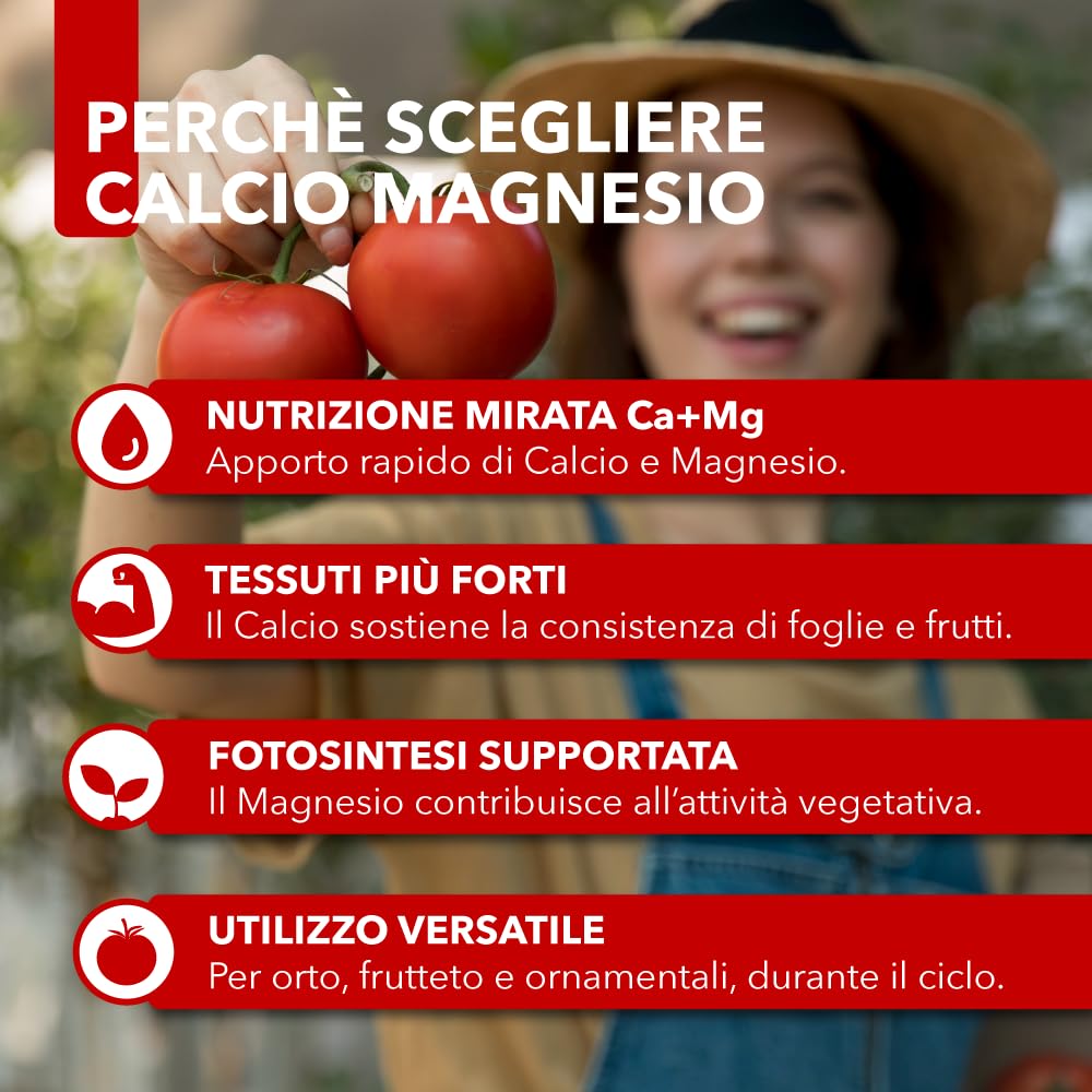 BioNee Calcio Magnesio – Correttivo Liquido Calcio/Magnesio Concentrato per Squilibri Nutrizionali, Supporto Fisiopatie (Marciume Apicale, Tip Burn)