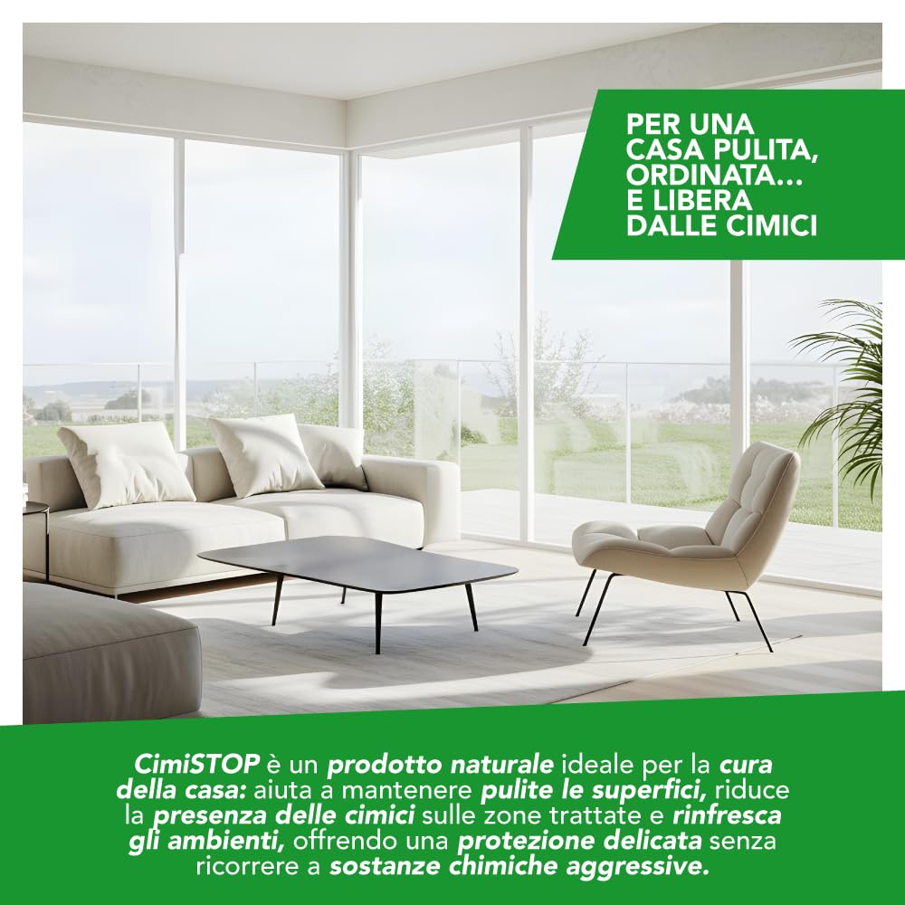 CimiSTOP BioNee – Spray Naturale Pronto all’Uso per Superfici Domestiche | Aiuta a Ridurre il Passaggio delle Cimici | Non Unge, Non Macchia – 500 ml