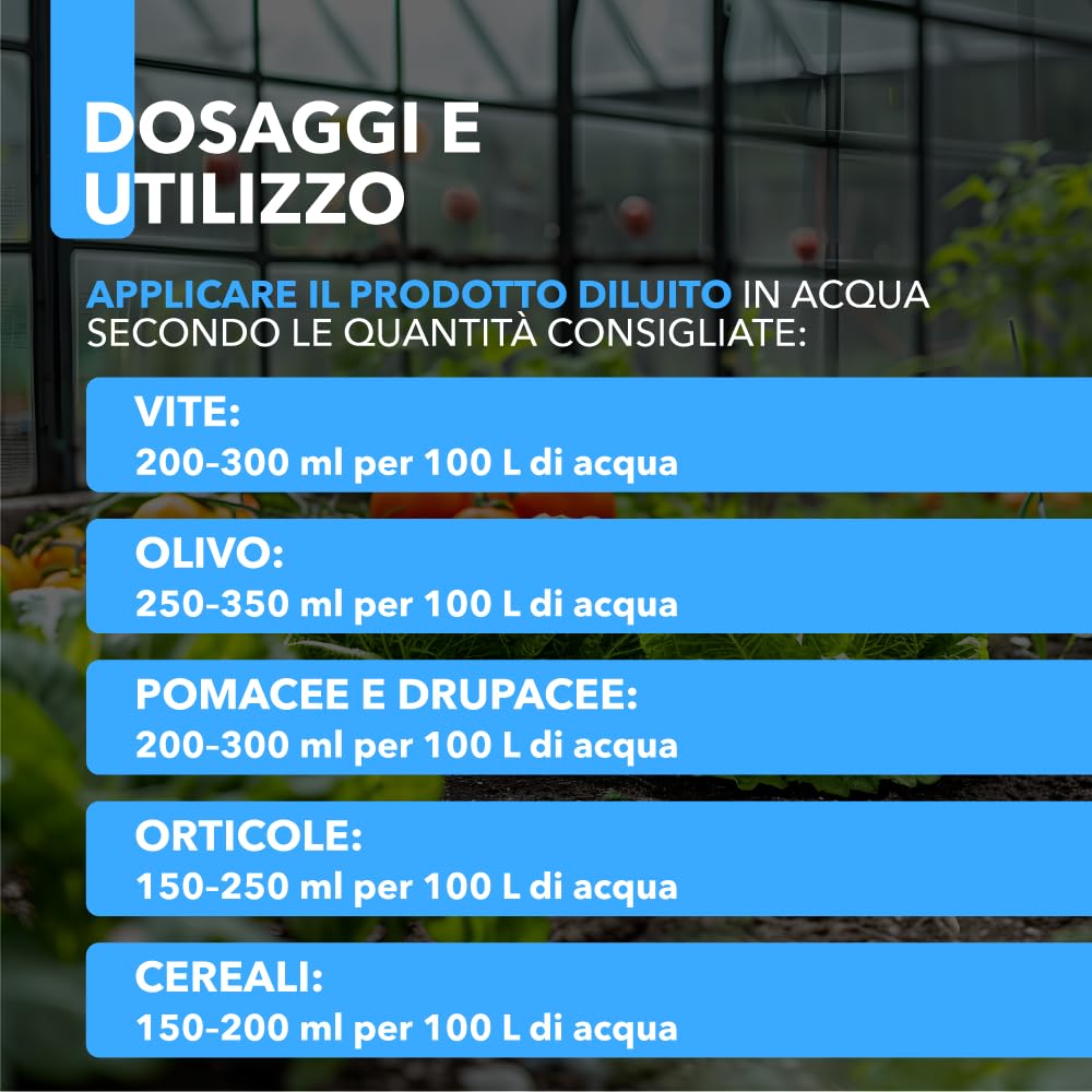 Rame Zolfo Nano Concentrato – Concime Inorganico Liquido-Gel a Base di Rame e Zolfo per Orto e Giardino