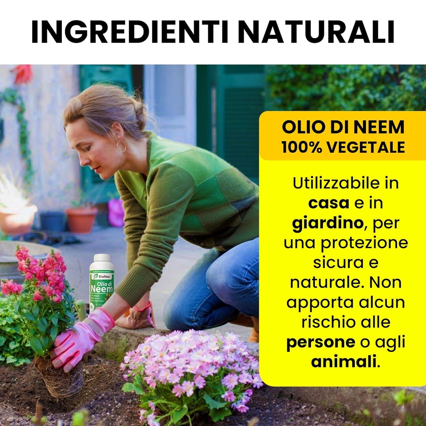 Olio di Neem - insetticida naturale Concentrato - biologico solubile in acqua (1 litro)