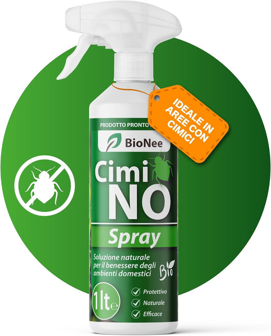 BioNee CimiNO 1 L – Trattamento Naturale contro le Cimici | Protezione Naturale per Casa, Balcone e Infissi | Sicuro, Non Invasivo e Ideale per Ambienti Interni