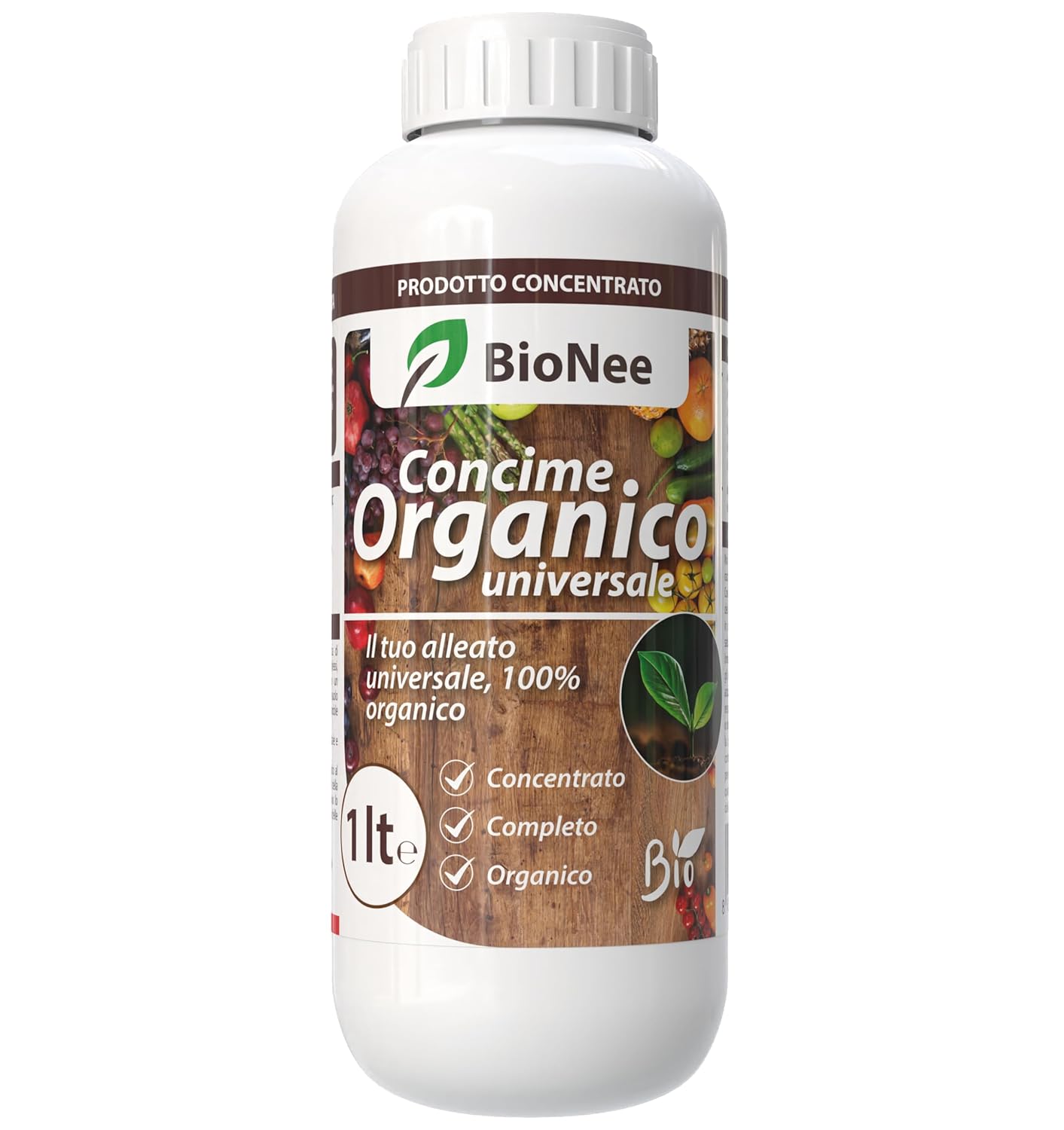 Concime Universale Organico Liquido – Ricco di Aminoacidi – Uso Radicale e Fogliare – Consentito in Agricoltura Biologica – 1L – Nutriente per Piante Vigorose 