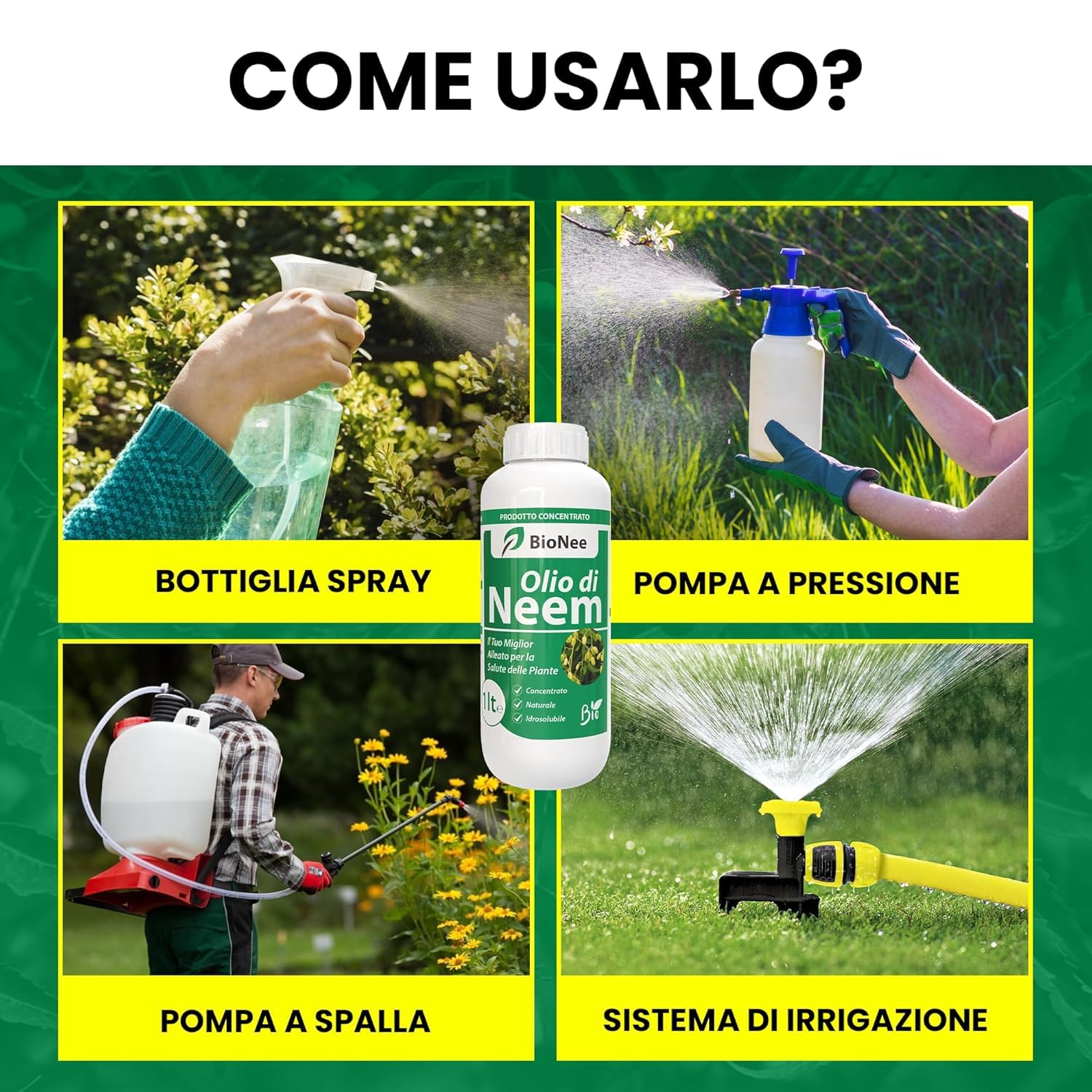 Olio di Neem - insetticida naturale Concentrato - biologico solubile in acqua (1 litro)