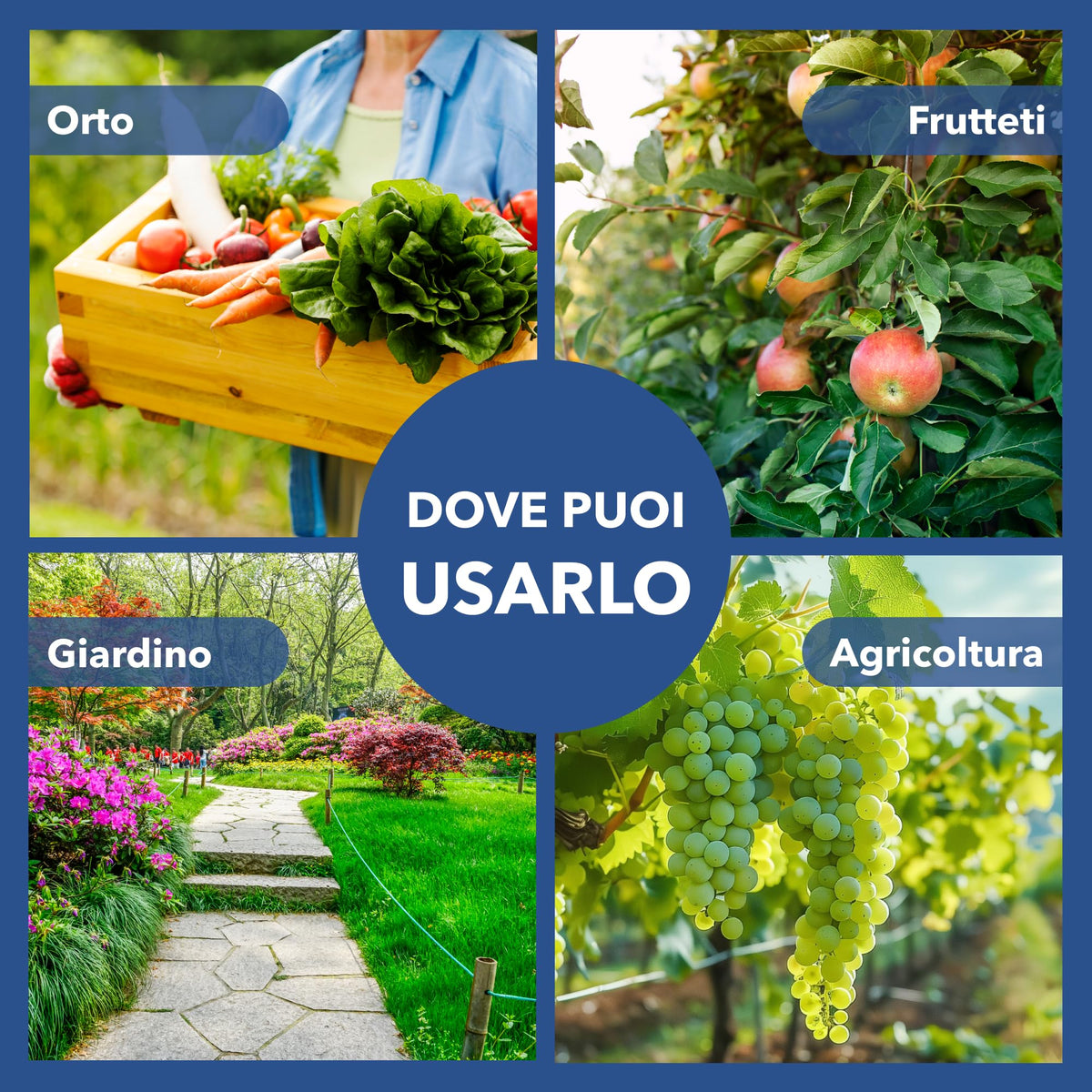 Solfato di Rame | Concime Inorganico Puro 98/99% | Rame Solubile 25% | Uso Agricolo e Biologico | Residuo Zero | Rame Pentaidrato per Orto e Giardino 500 gr