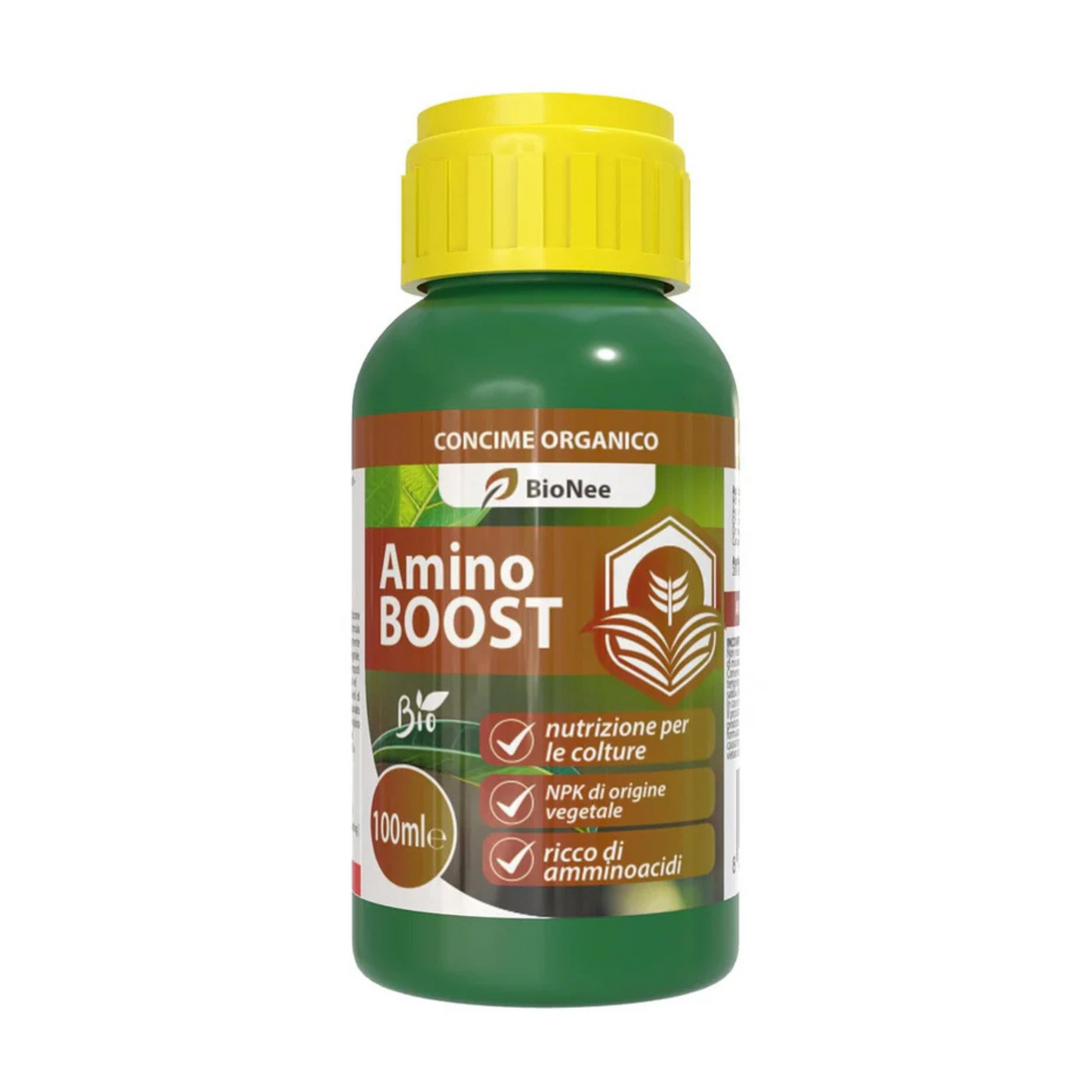 Amino BOOST, Concime Organico NPK per Colture Biologiche, Concime Biologico per uso fogliare e radicale 100ml 