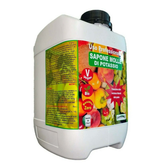 Sapone molle di potassio POTENZIATORE DIFESE NATURALI DELLE PIANTE - Tanica 5 lt 