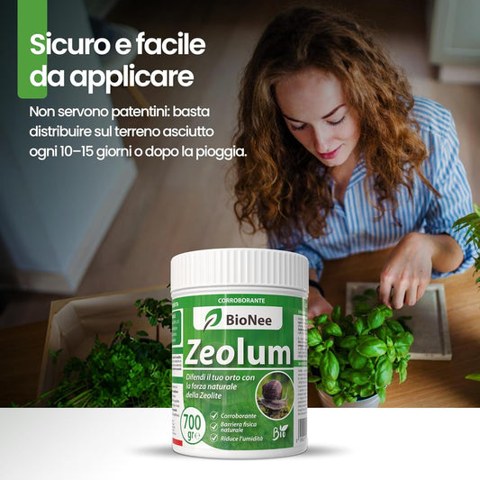 Zeolum – Barriera Naturale a Base Di Zeolite per Orto E Giardino | Corroborante Antilumache per Uso Hobbistico | Polvere Asciutta O Nebulizzata | Agricoltura Biologica